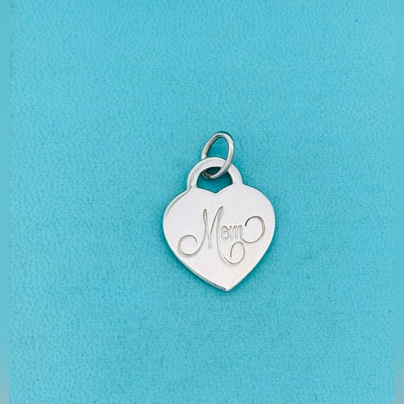 Tiffany Silver 925 Mom Heart Charm - Picture 2 of 4